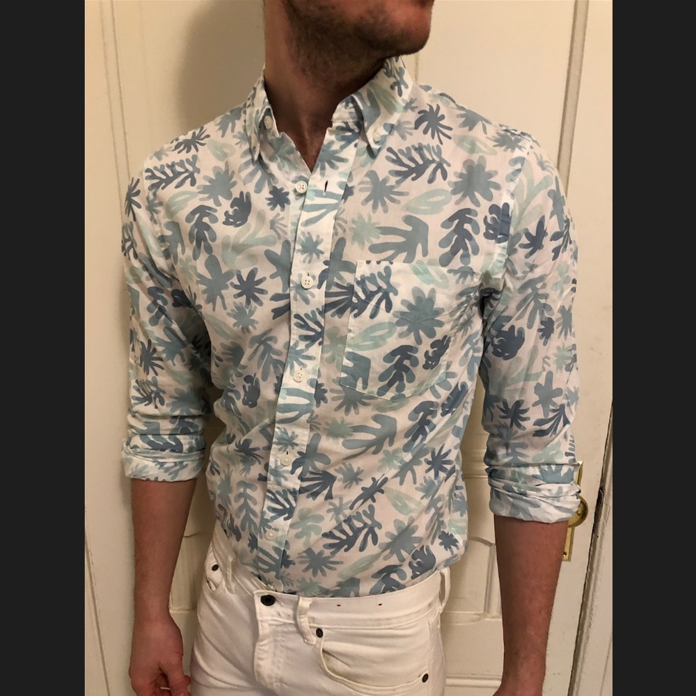 Palm print Club Monaco Shirt
